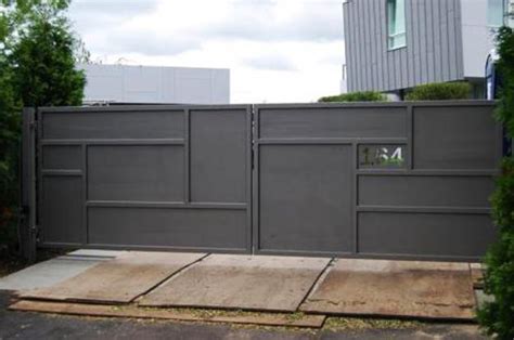 sheet metal gates design|solid metal gates for fence.